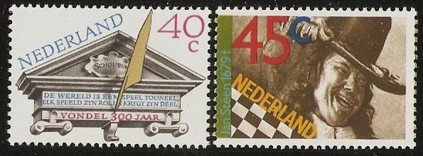 Nederland 1184-1185 serie Joost van den Vondel en Jan Steen., Verzenden, Postfris