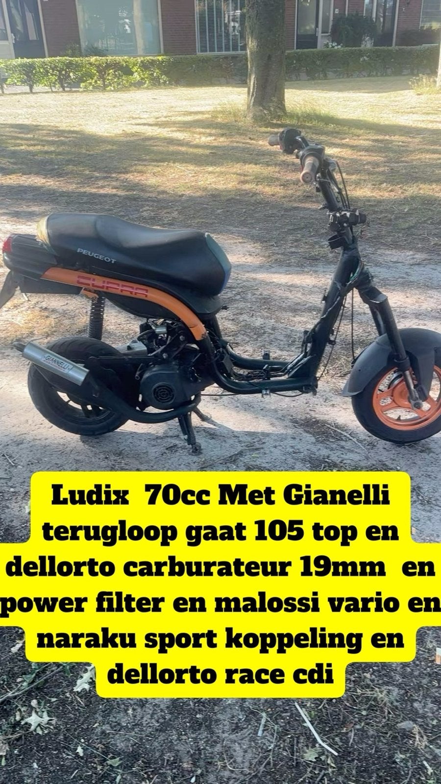 Ludix 70cc Airsal6 - Zonder papieren, kappen aanwezig stage3, Ophalen, Gebruikt, Maximaal 45 km/u