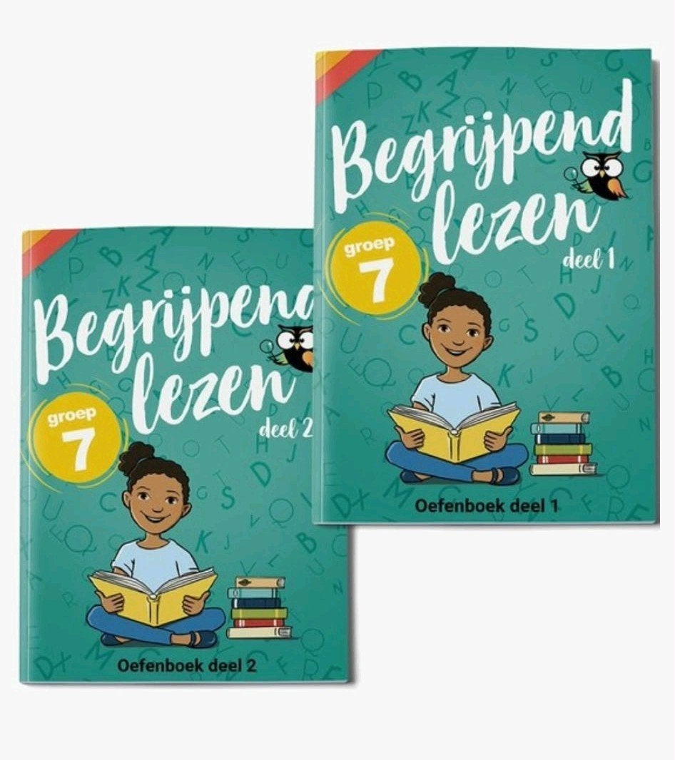 Begrijpend Lezen pdf oefenboeken Groep 7 - Deel 1 & 2, Ophalen, Zo goed als nieuw, Overige niveaus, Onbekend