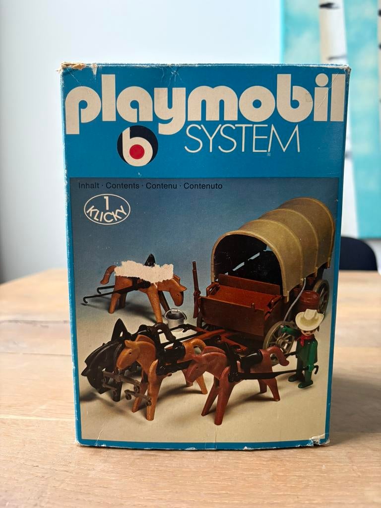 Vintage Playmobil huifkar, Ophalen of Verzenden, Zo goed als nieuw