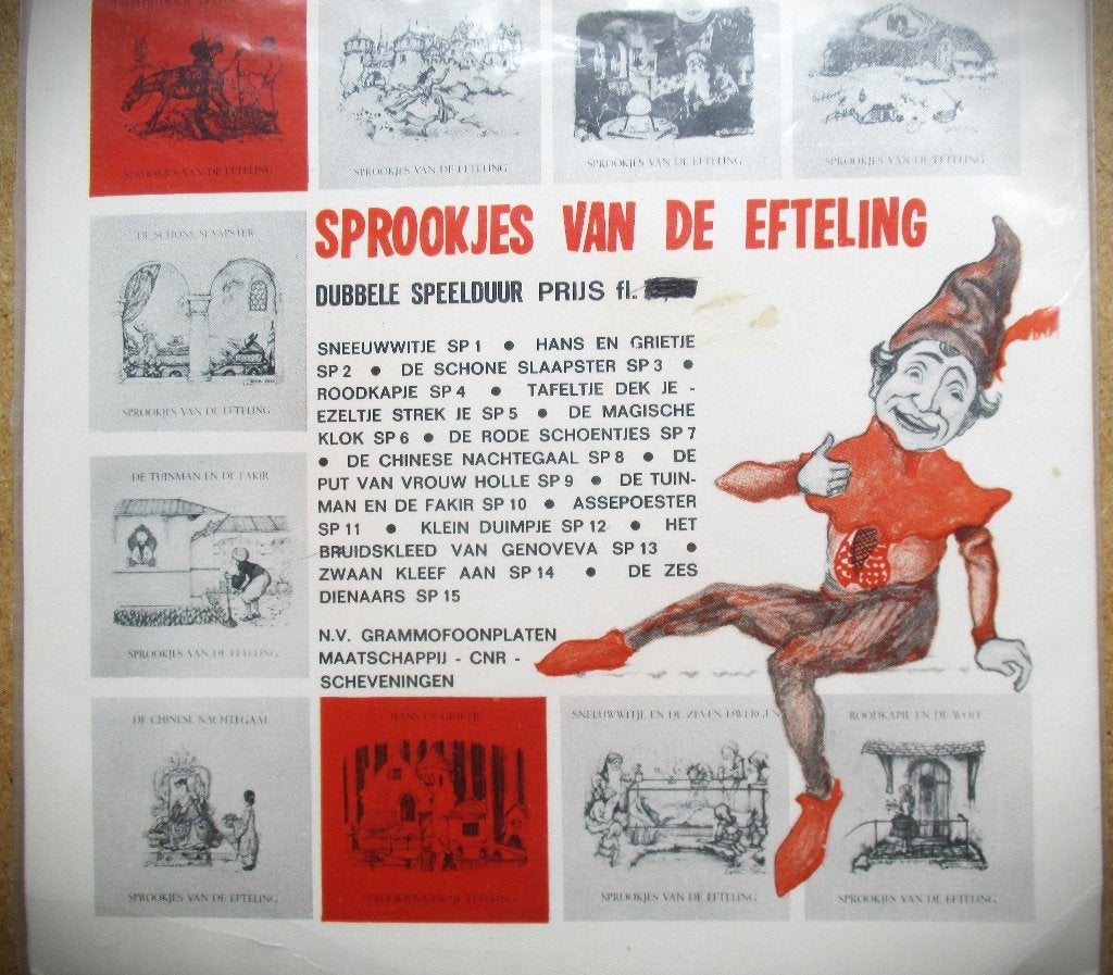Efteling~Sprookjes~Gekleurd Vinyl~Klein Duimpje Jaren 60~, Ophalen of Verzenden, Zo goed als nieuw, Overige typen