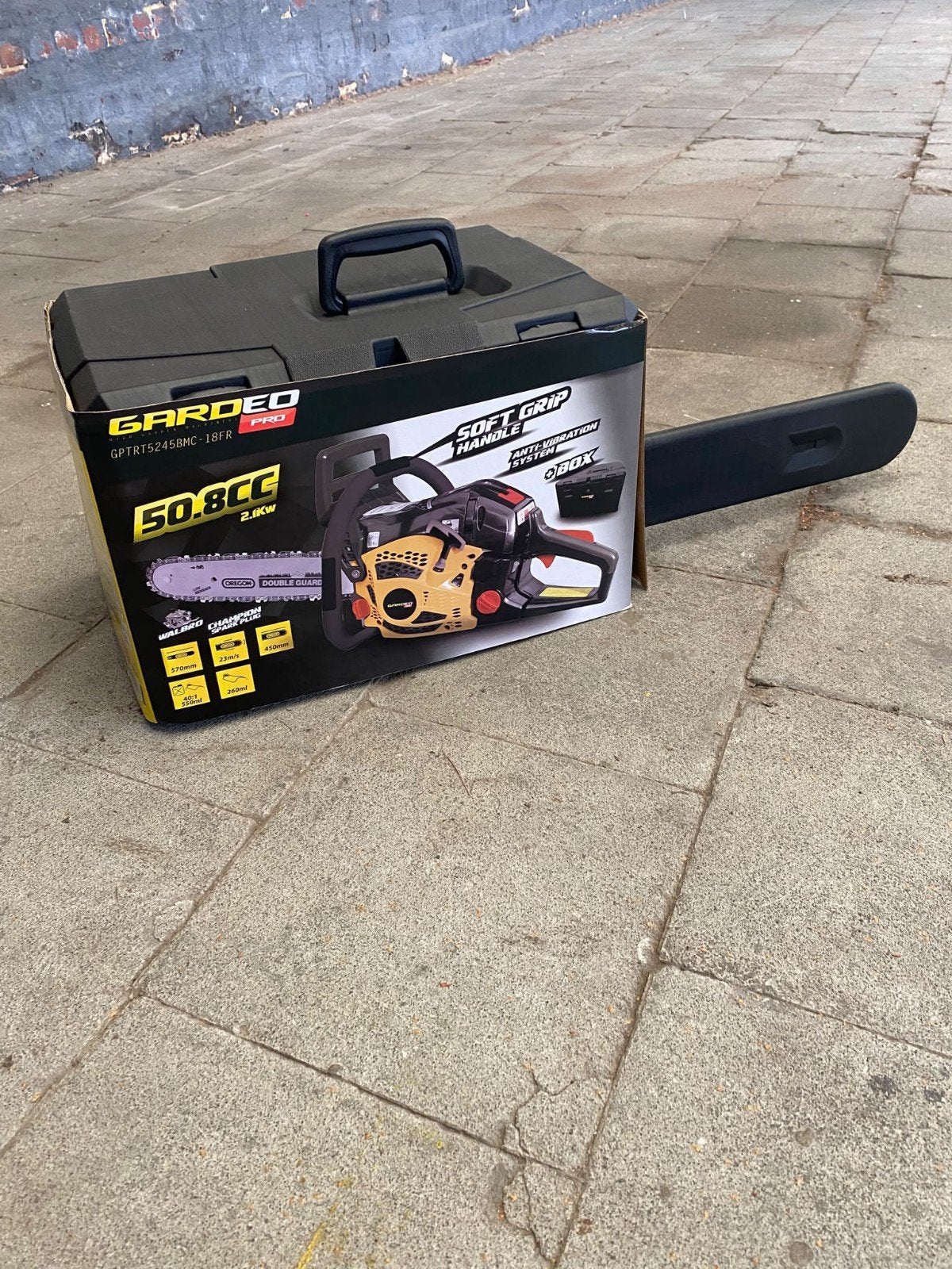 Gardeo Pro-benzinekettingzaag 50,8 cc met Oregon zaagblad, Ophalen of Verzenden, Nieuw