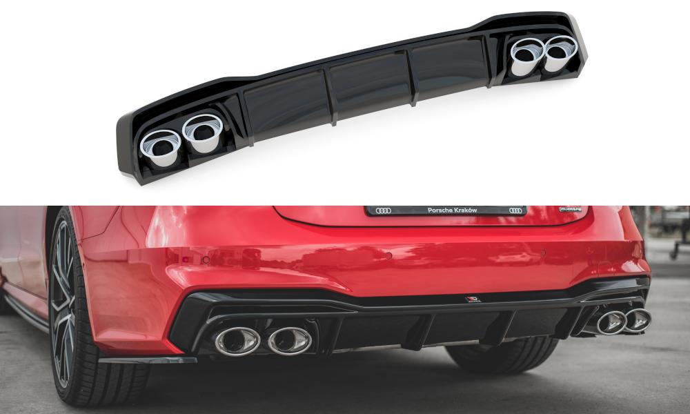 Diffuser + imitatie eindtips - Audi A7 C8 S-Line 17+, Ophalen of Verzenden