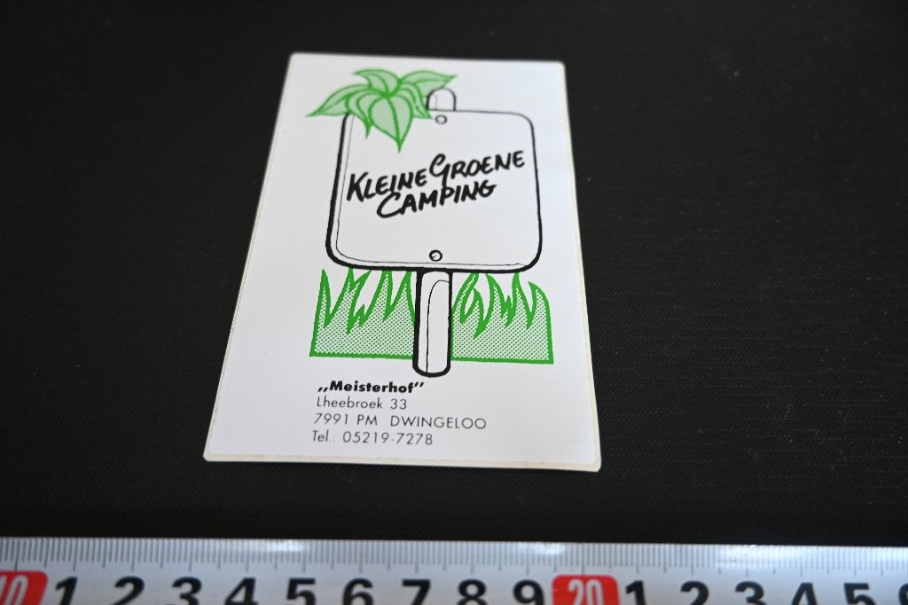 sticker Dwingeloo Kleine Groene Camping MEISTERHOF Lheebroek, Ophalen of Verzenden, Zo goed als nieuw