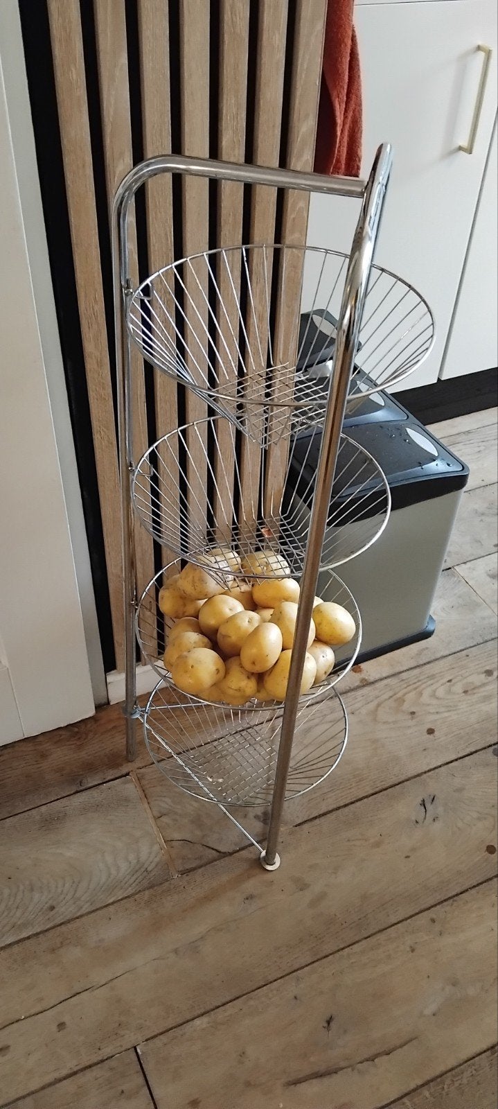 Metalen Keukentrolley met 4 Manden - Chroom, Gebruikt, Verzenden, Metaal, Overige merken