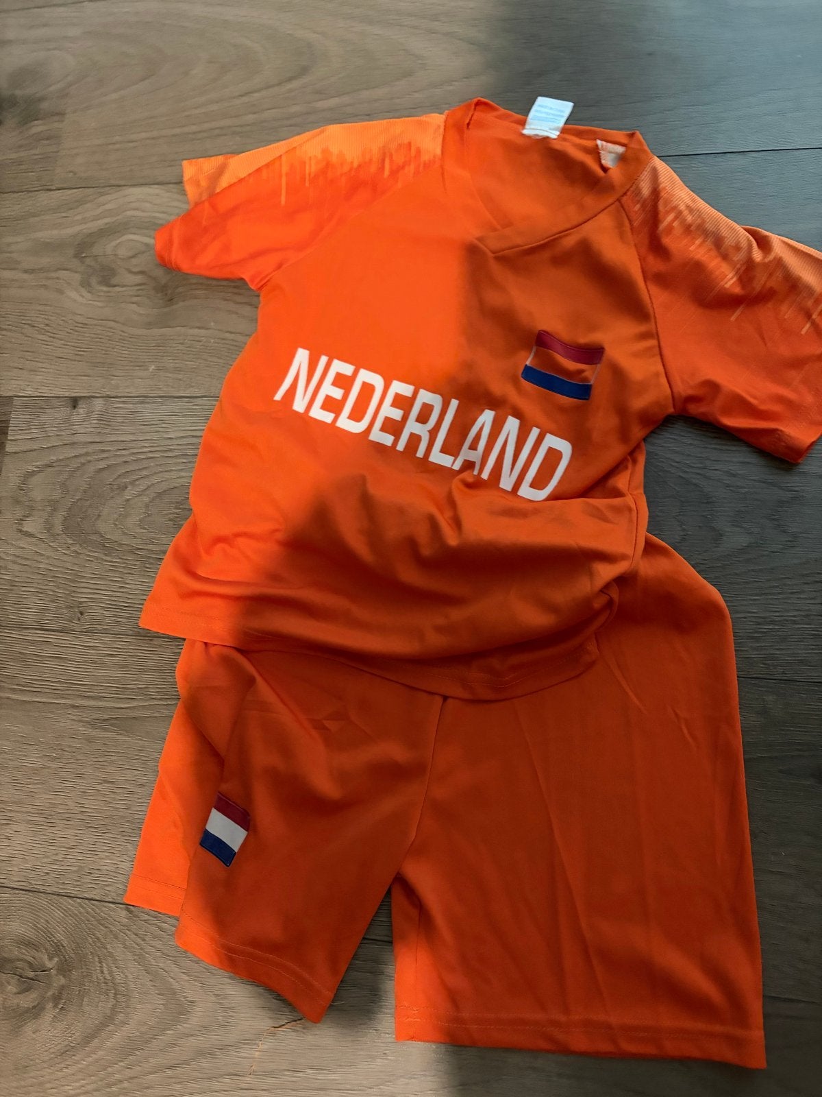 Oranje Nederland voetbaltenue voor kinderen, Kinderen en Baby's, Kinderkleding | Overige, Ophalen, Zo goed als nieuw, Jongen of Meisje