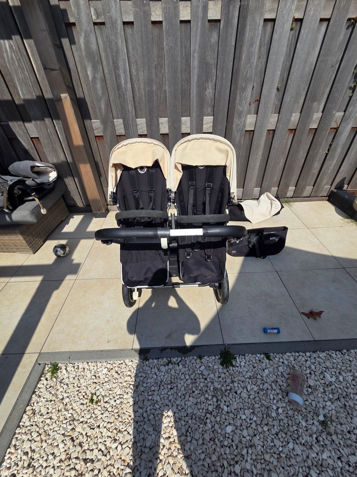 Bugaboo Donkey Duo in kleur Beige, Ophalen, Gebruikt, Bugaboo, Duowagen