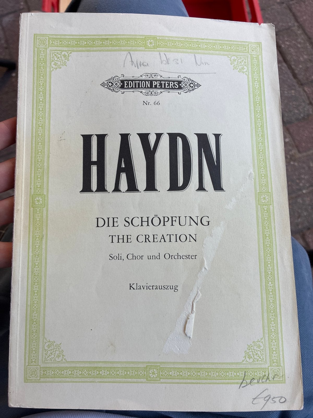 Haydn: Die Schöpfung - Klavierauszug (Edition Peters), Gebruikt, Klassiek, Ophalen of Verzenden, Artiest of Componist
