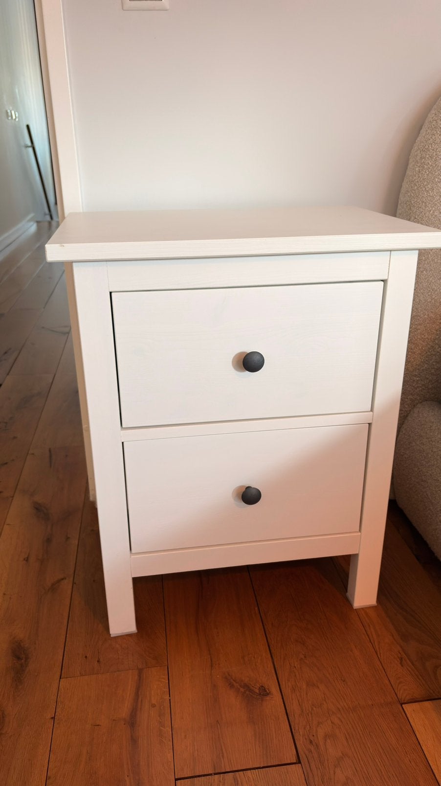 HEMNES Chest of 2 Drawers - White Stain (Pair, 54 x 66 cm), Ophalen, Zo goed als nieuw, Minder dan 45 cm