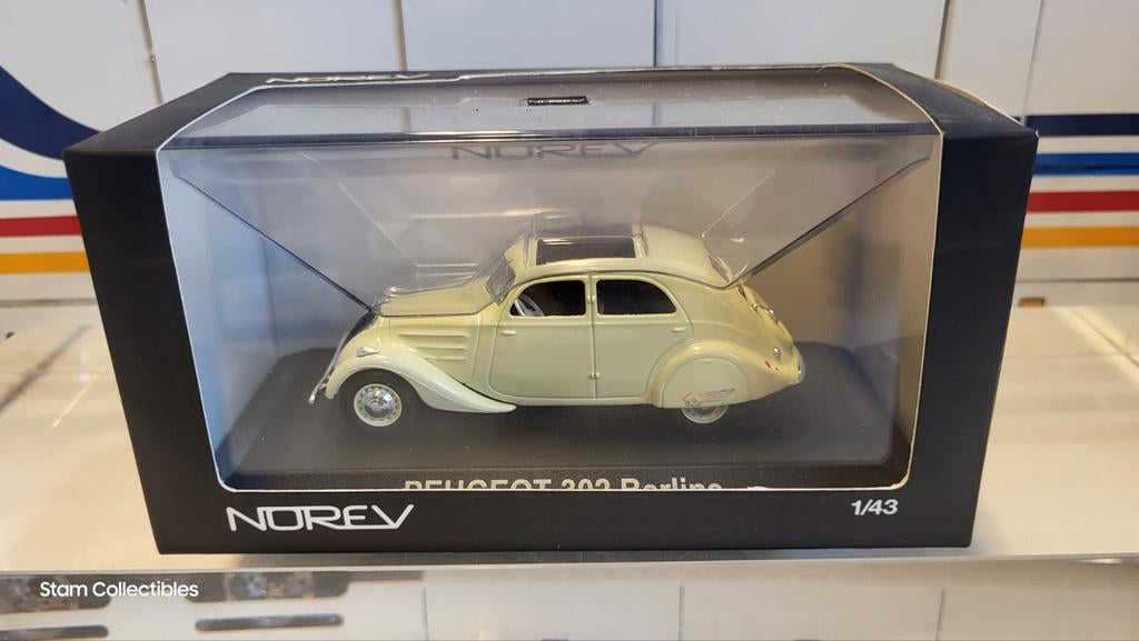 Norev Peugeot 302 Berline Yellow, Auto, Norev, Ophalen of Verzenden, Zo goed als nieuw