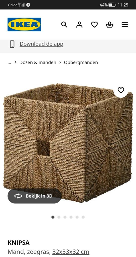 12x knipsa mand voor in kallax vakkenkast ikea., Ophalen, 50 tot 100 cm, Zo goed als nieuw, Minder dan 100 cm
