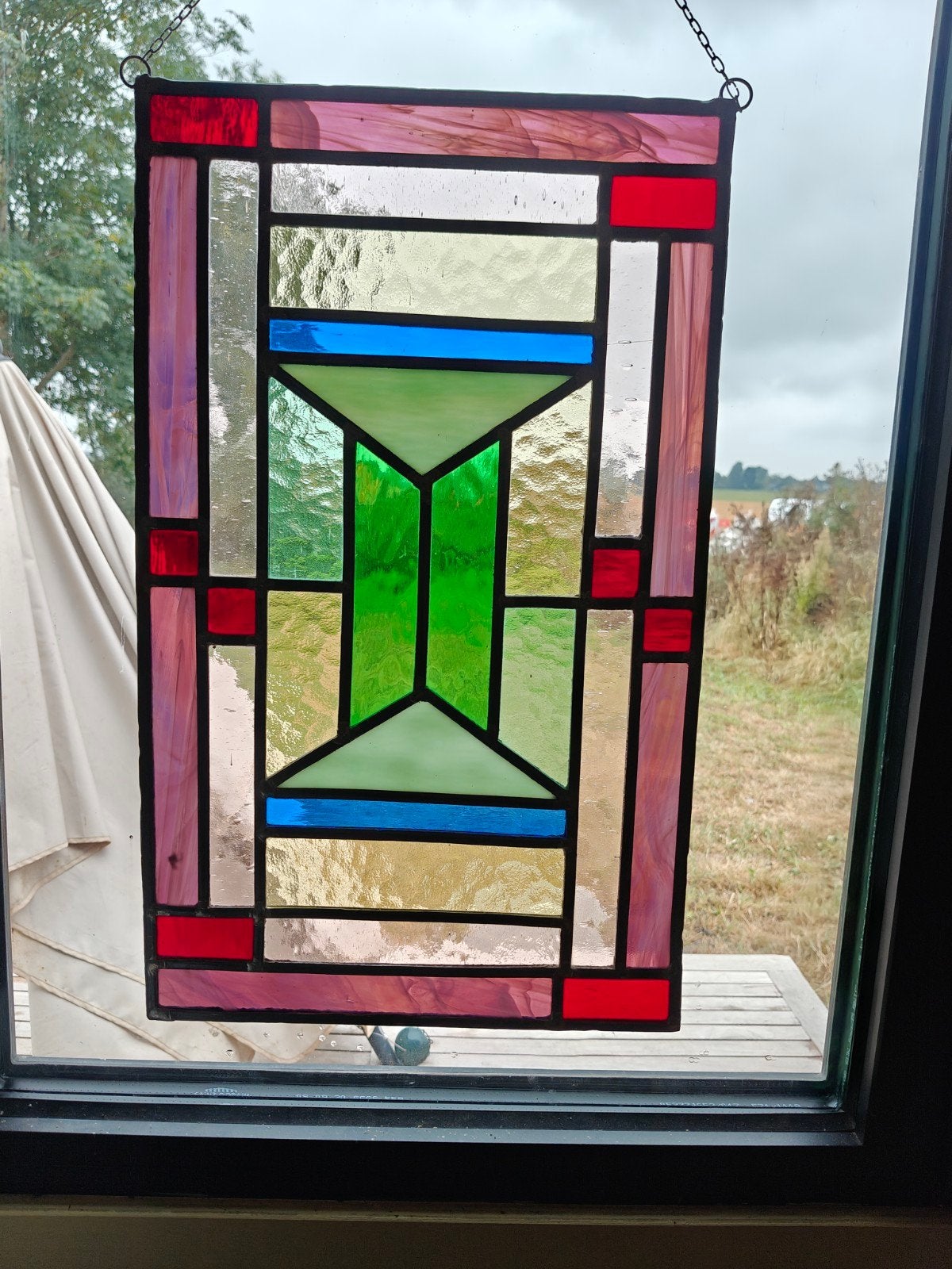 Raamhanger Glas-in-lood - 40x60 cm, Ophalen, Zo goed als nieuw, Glas
