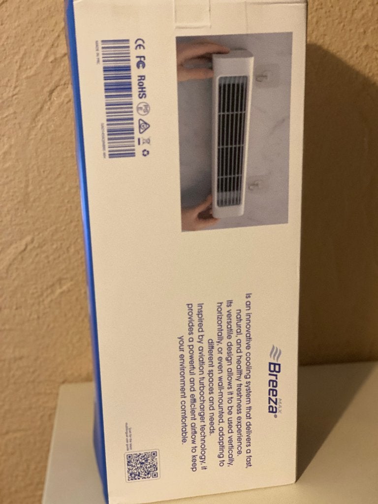 Mini Aircoditioner Breeze Max met afstandbediening, Minder dan 60 m³, Ventileren, Nieuw, 3 snelheden of meer