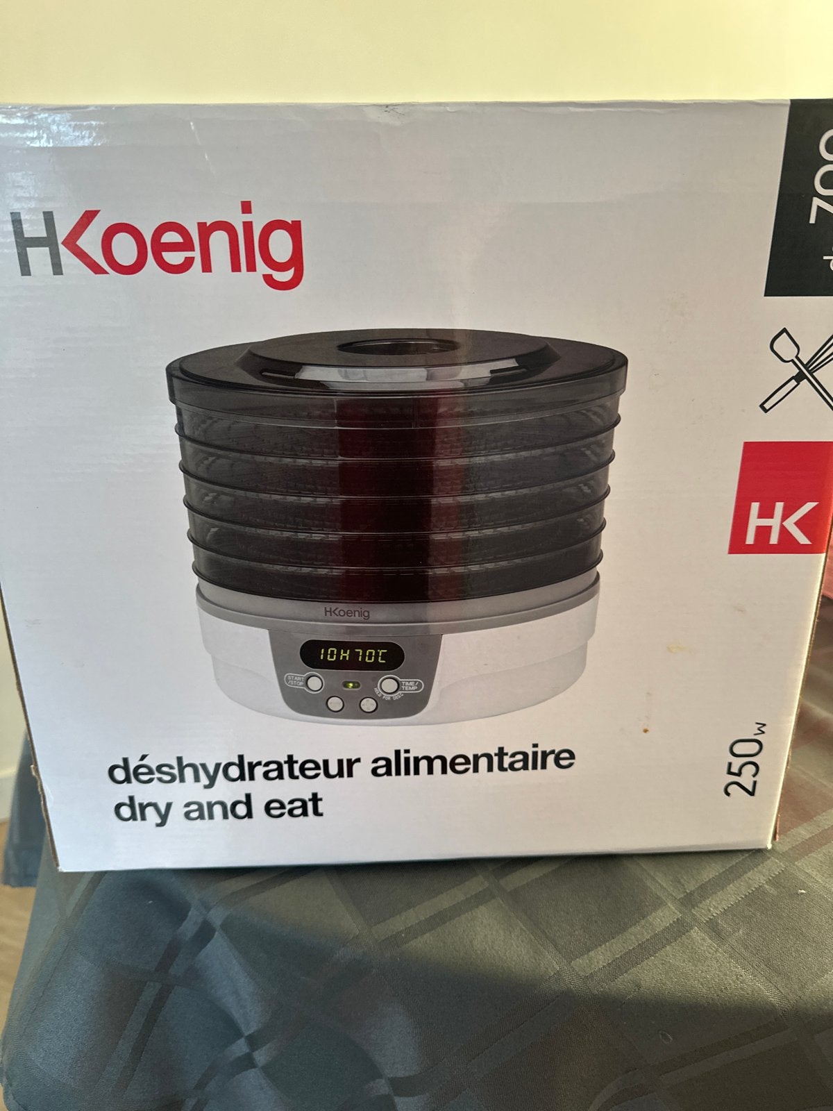 HKoenig Voedseldroger - Dehydrator - Dry and Eat, Ophalen of Verzenden, Zo goed als nieuw
