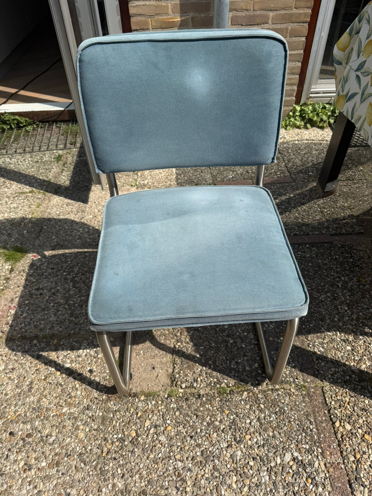 Zuiver stoel, Huis en Inrichting, Ophalen, Gebruikt, Blauw, Metaal