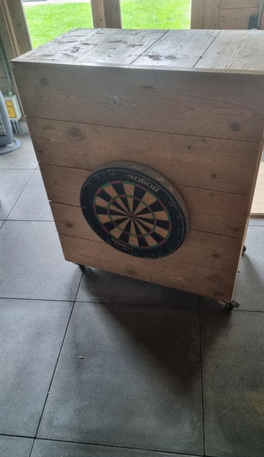 Bar/toonbank steigerhout op wielen, Huis en Inrichting, Tafels | Salontafels, Ophalen, Rechthoekig, 50 tot 100 cm, Minder dan 50 cm