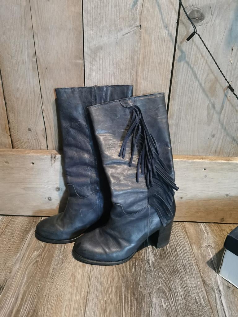 Stoere laarzen 40, Ophalen of Verzenden, Zo goed als nieuw, Blauw, Hoge laarzen