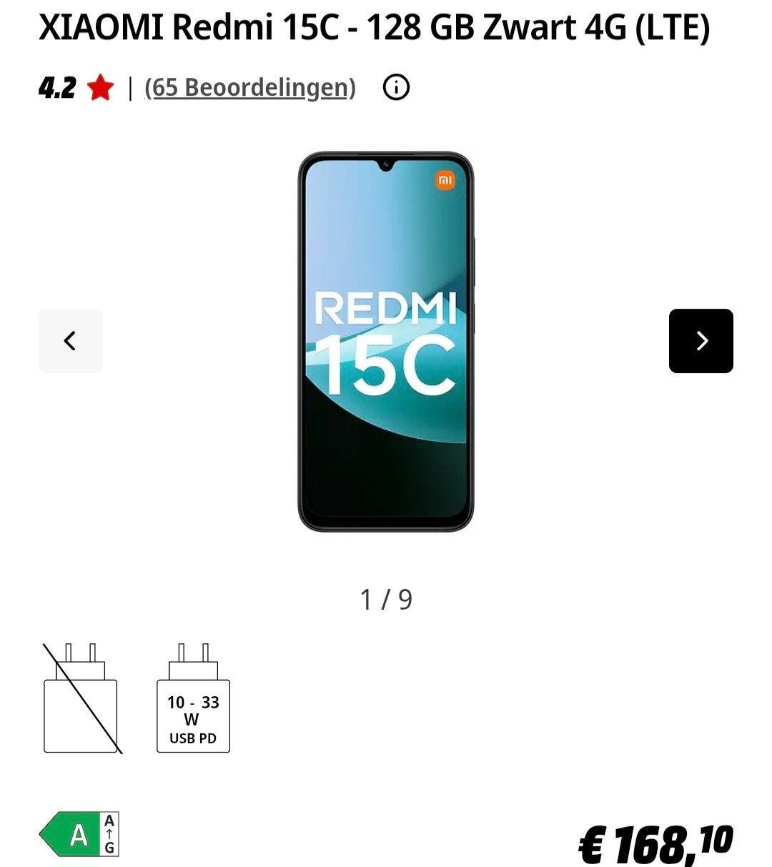 XIAOMI Redmi 15C - 128 GB Zwart 4G (LTE), Ophalen, Overige modellen, Nieuw, Zonder simlock
