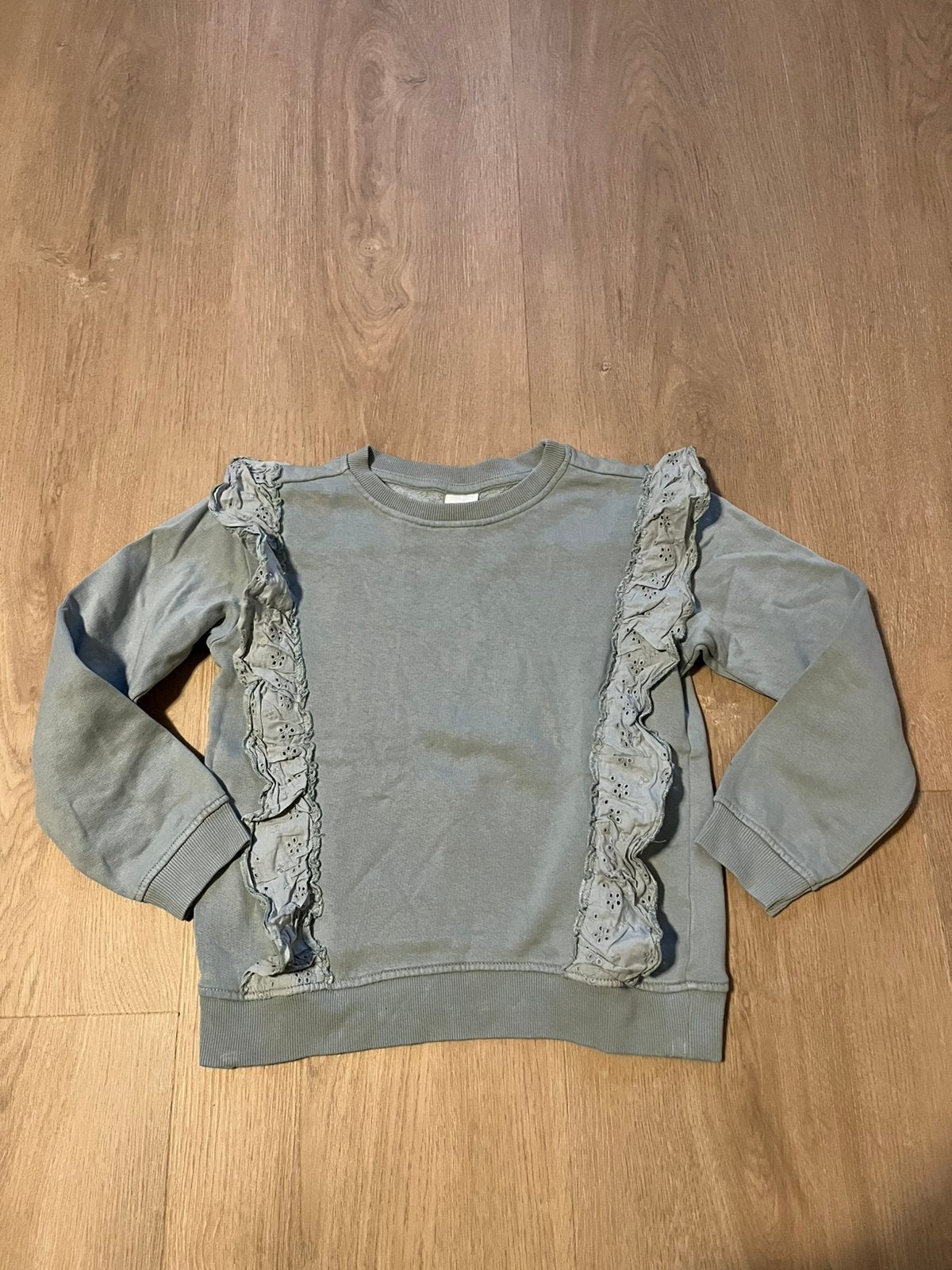Hema trui groen maat 122 /128 zgan, Kinderen en Baby's, Kinderkleding | Maat 122, Ophalen of Verzenden, Zo goed als nieuw, Meisje
