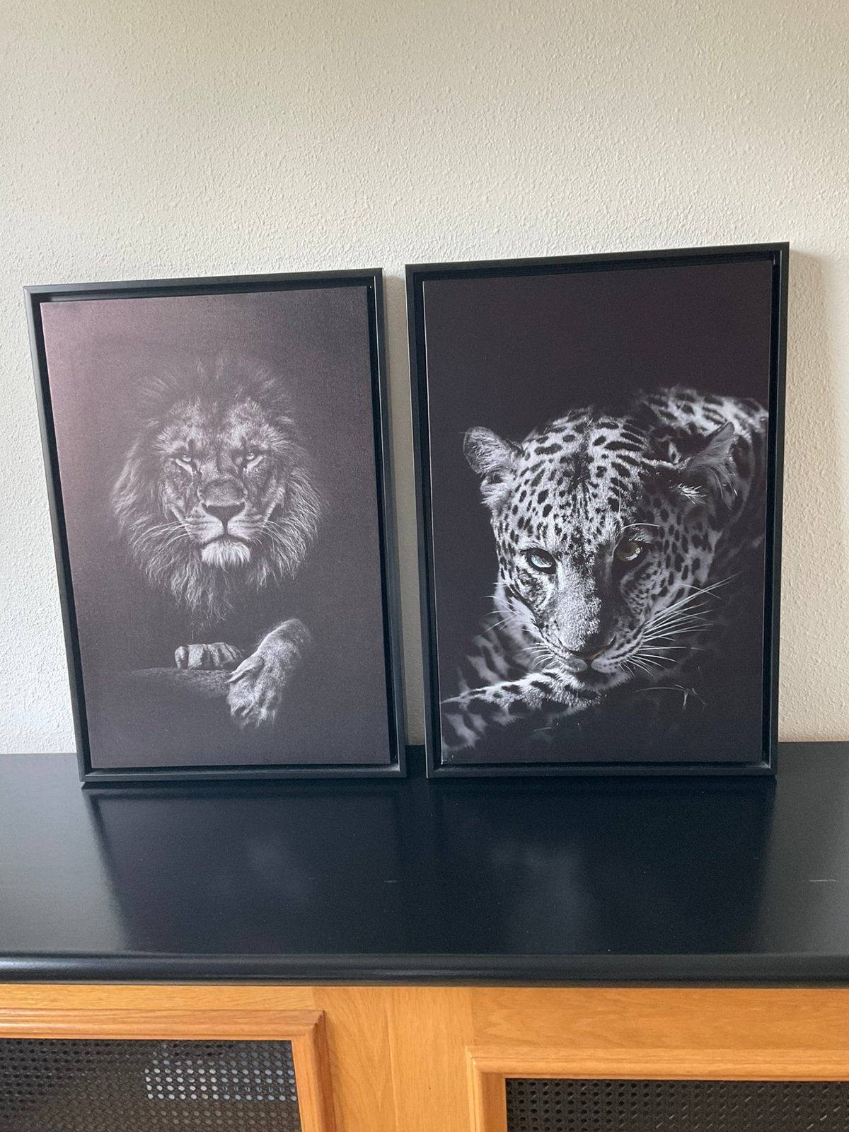 Te koop Prachtige Panter & Leeuw schilderijen, Huis en Inrichting, Woonaccessoires | Schilderijen, Tekeningen en Foto's, Ophalen of Verzenden