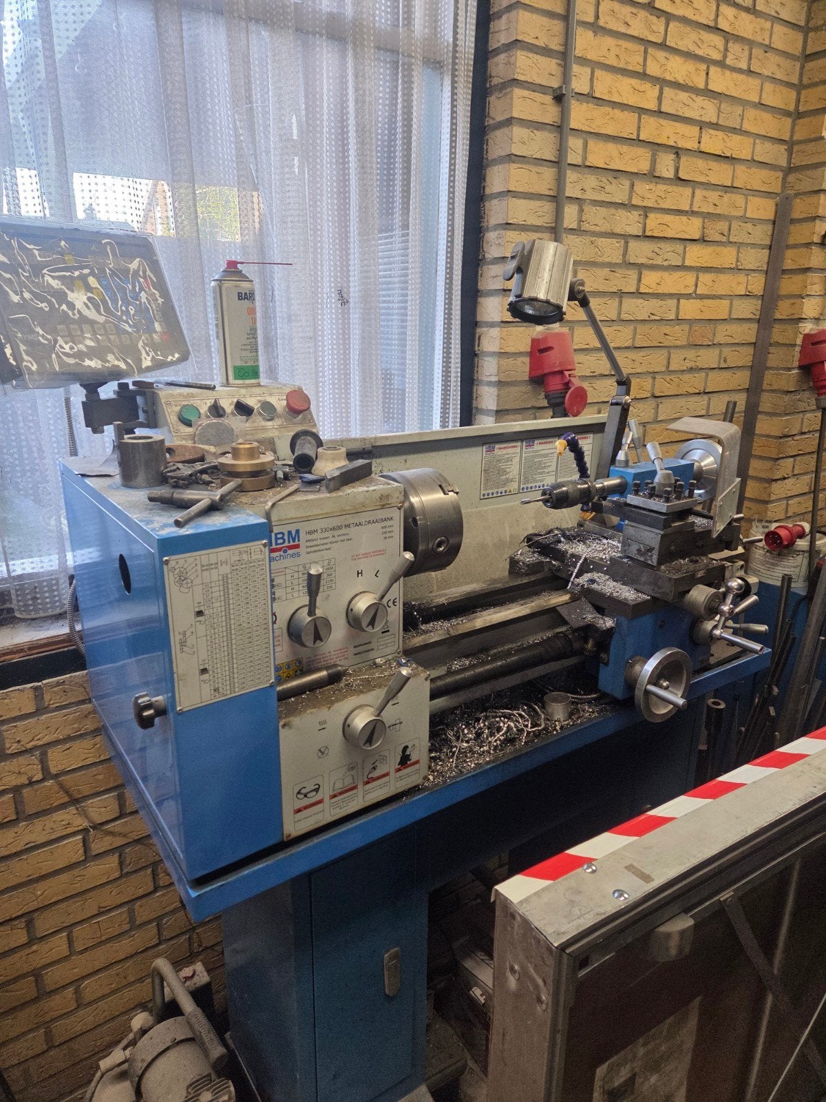 Hbm draaibank incl phanton beitels, Ophalen, Metaaldraaibank, 500 tot 1000 mm