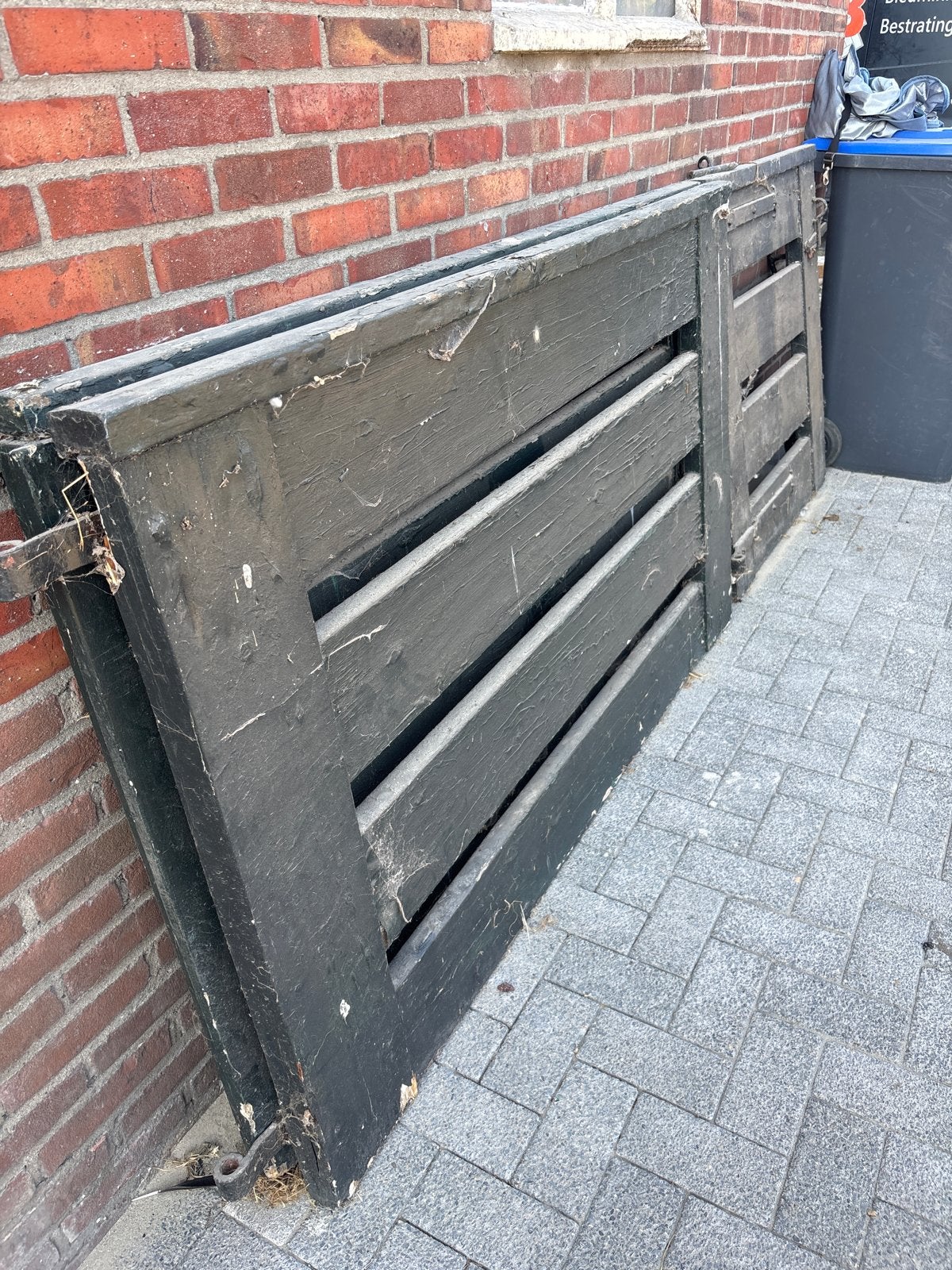 Gebruikt houten hekwerk met poort, Ophalen, Met poort, Gebruikt, Tuinhek