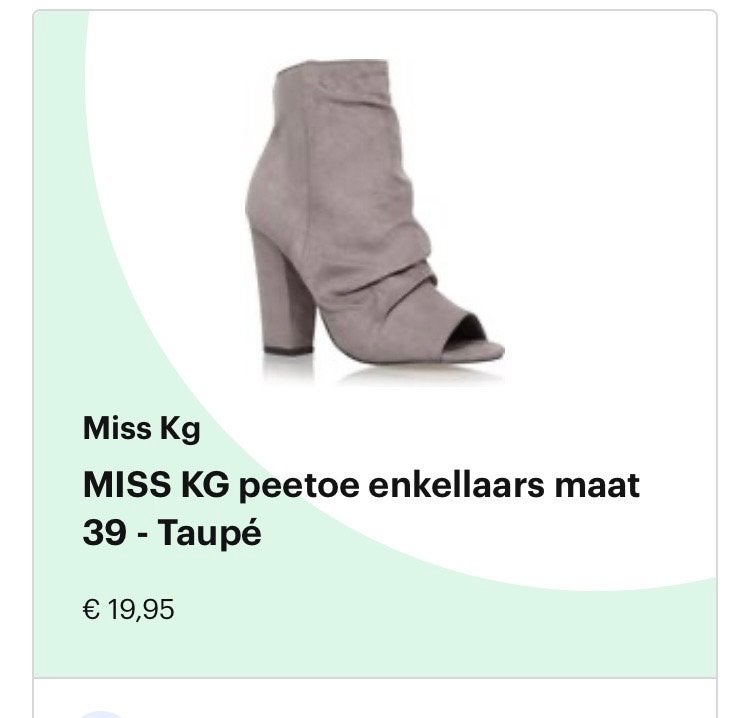 MISS KG Peep-toe Enkellaarsjes Maat 39, Ophalen of Verzenden, Zo goed als nieuw, Zwart, Lage of Enkellaarzen