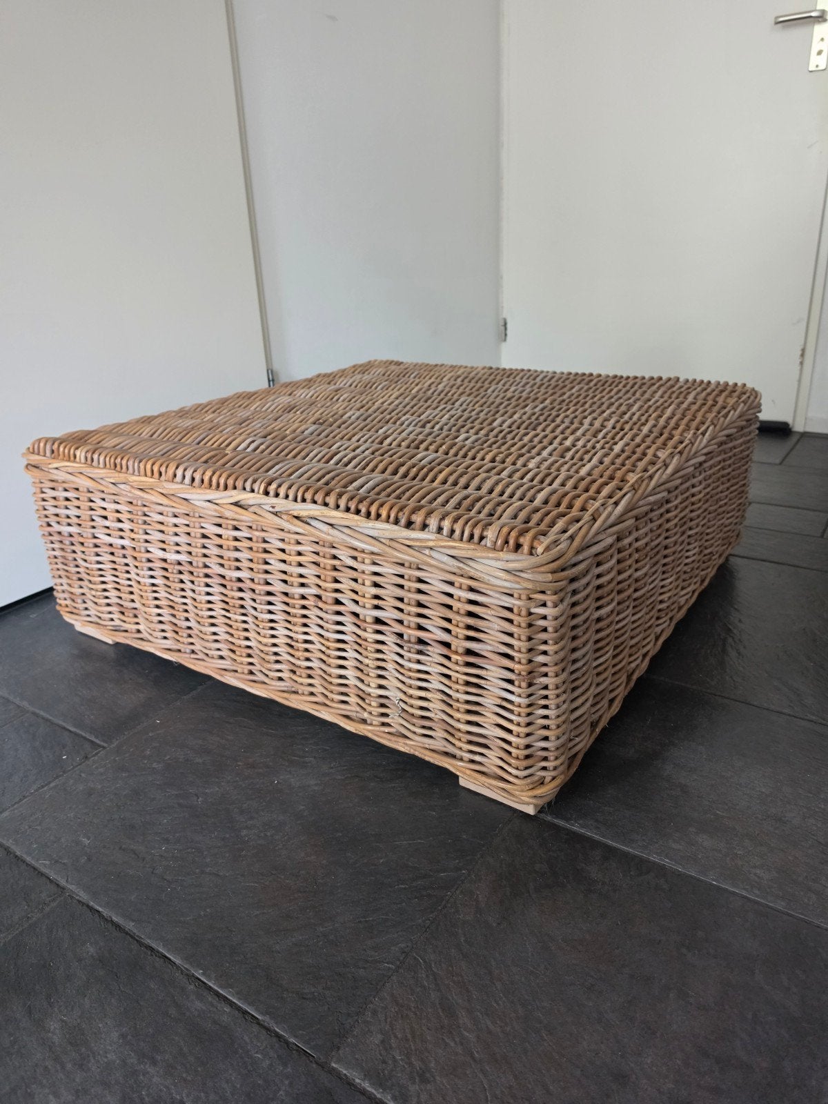 Salontafel van rotan, Huis en Inrichting, Ophalen, Vierkant, Riet