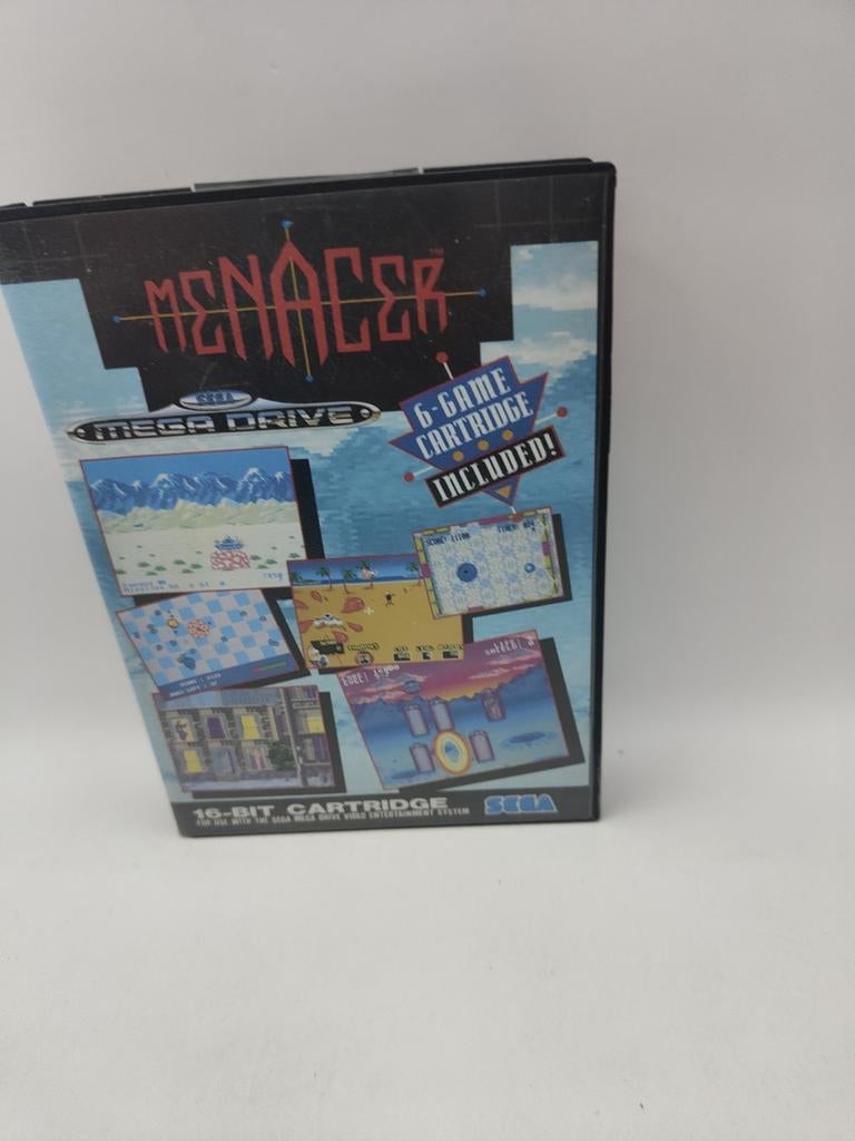 Menacer 6-game multi cartridge Sega Mega Drive, Spelcomputers en Games, Games | Sega, Zo goed als nieuw, Mega Drive, Avontuur en Actie