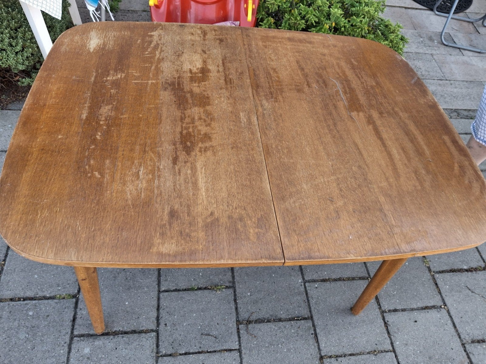 Eettafel hout uitschuifbaar, Huis en Inrichting, Tafels | Eettafels, Ophalen, Rechthoekig, 50 tot 100 cm