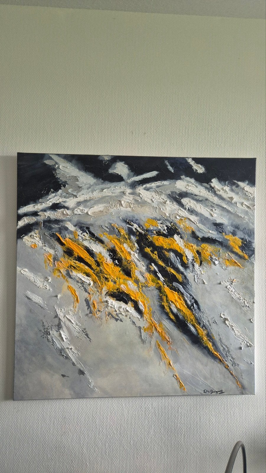 Abstract schilderij van Elly Boogaard, Antiek en Kunst, Ophalen