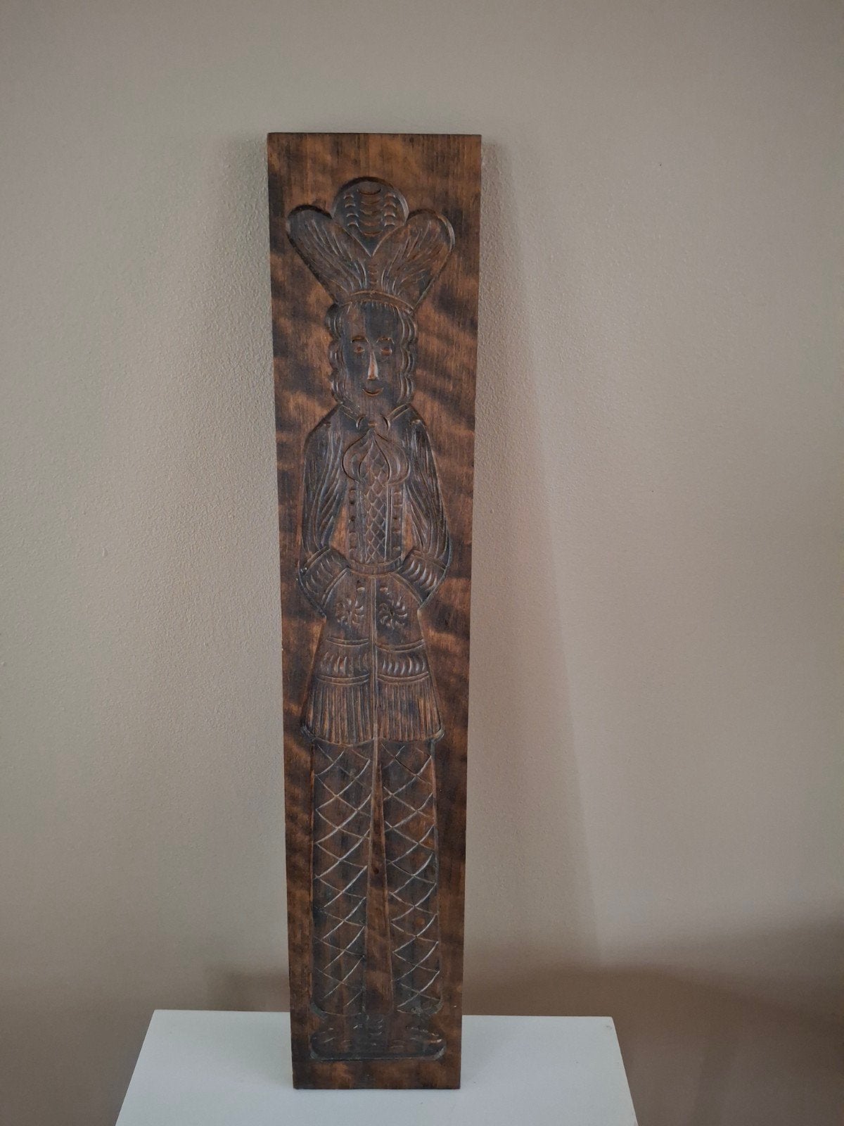 Grote antieke houten speculaasplank koekplank, Ophalen of Verzenden
