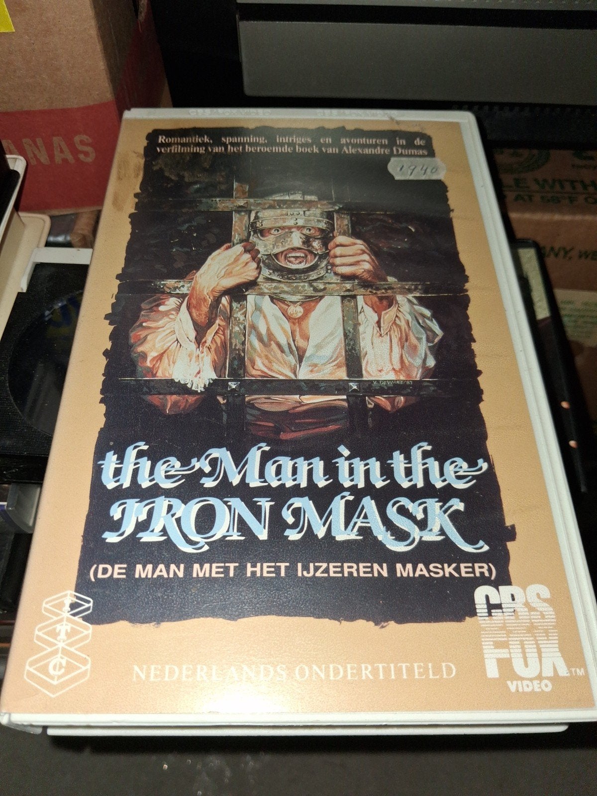Vhs ex-rental  - The Man In The Iron Mask, Vanaf 16 jaar, Verzenden, Gebruikt, Actie en Avontuur