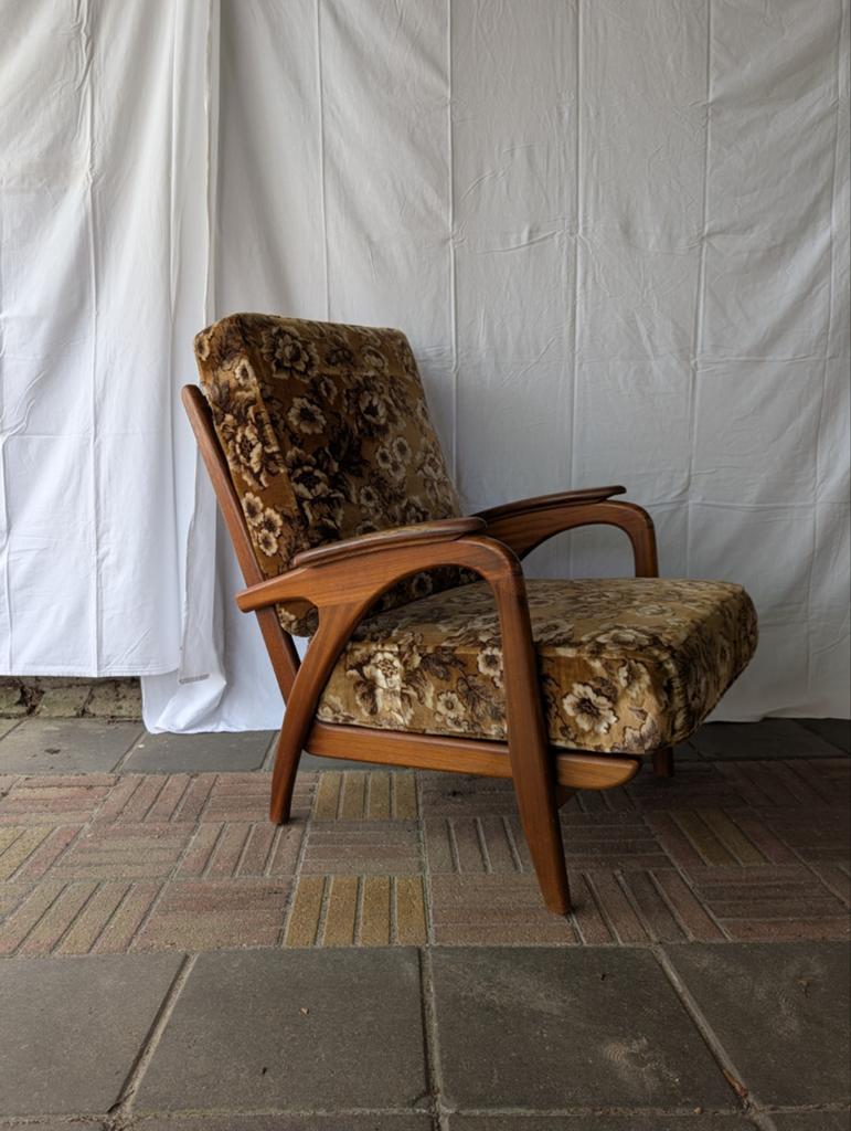 Vintage Jaren 50 Fauteuil – Scandinavisch Mid Century Design, Huis en Inrichting, Fauteuils, Ophalen, Gebruikt, 75 tot 100 cm
