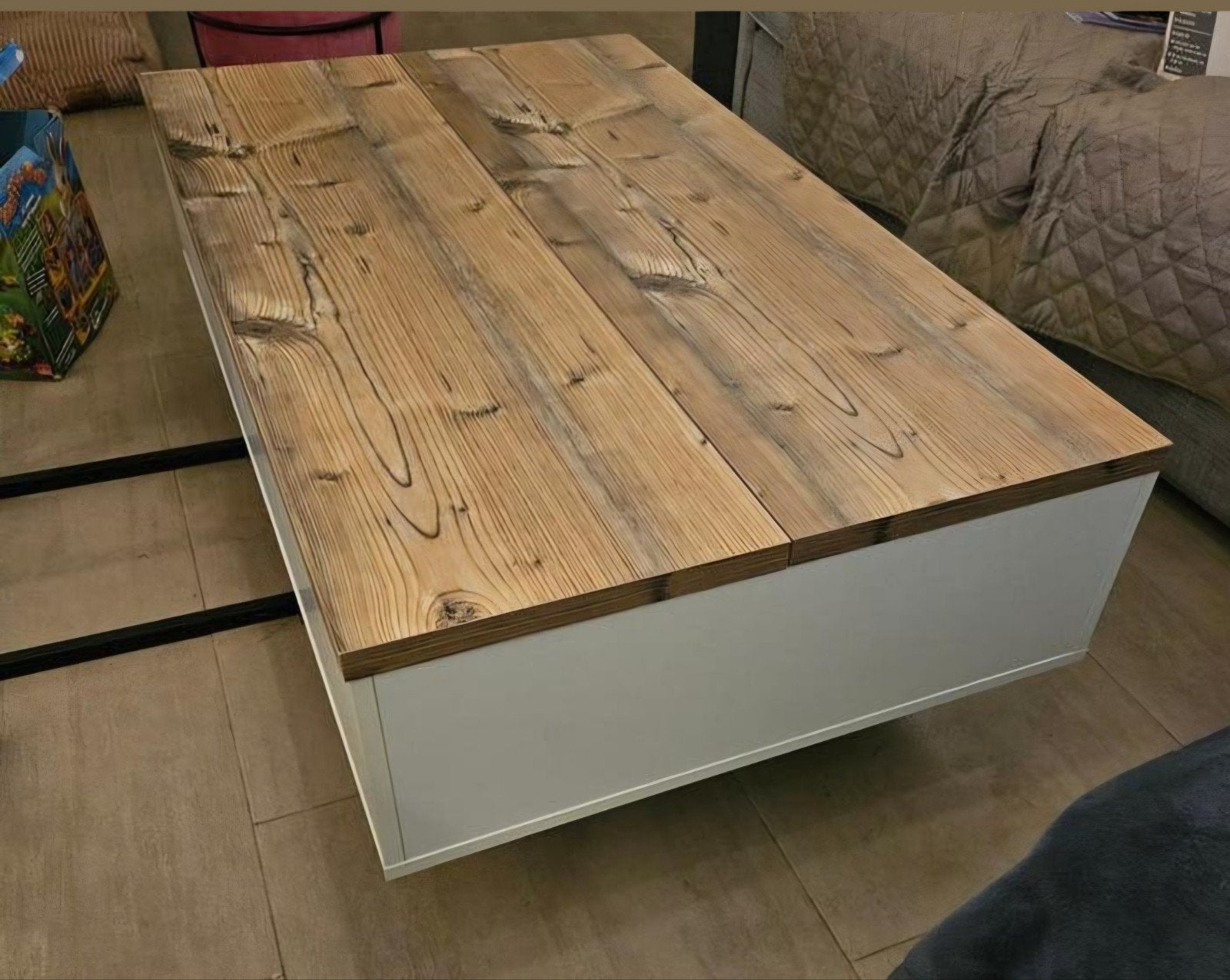 Mooie opklap salontafel, Ophalen, Gebruikt, 100 tot 150 cm, 50 tot 100 cm