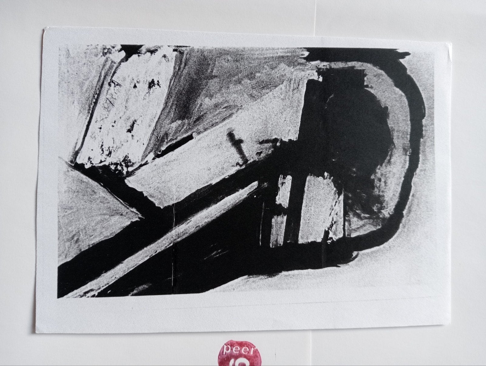 Peer Geerts print abstracte compositie 1998, Verzenden