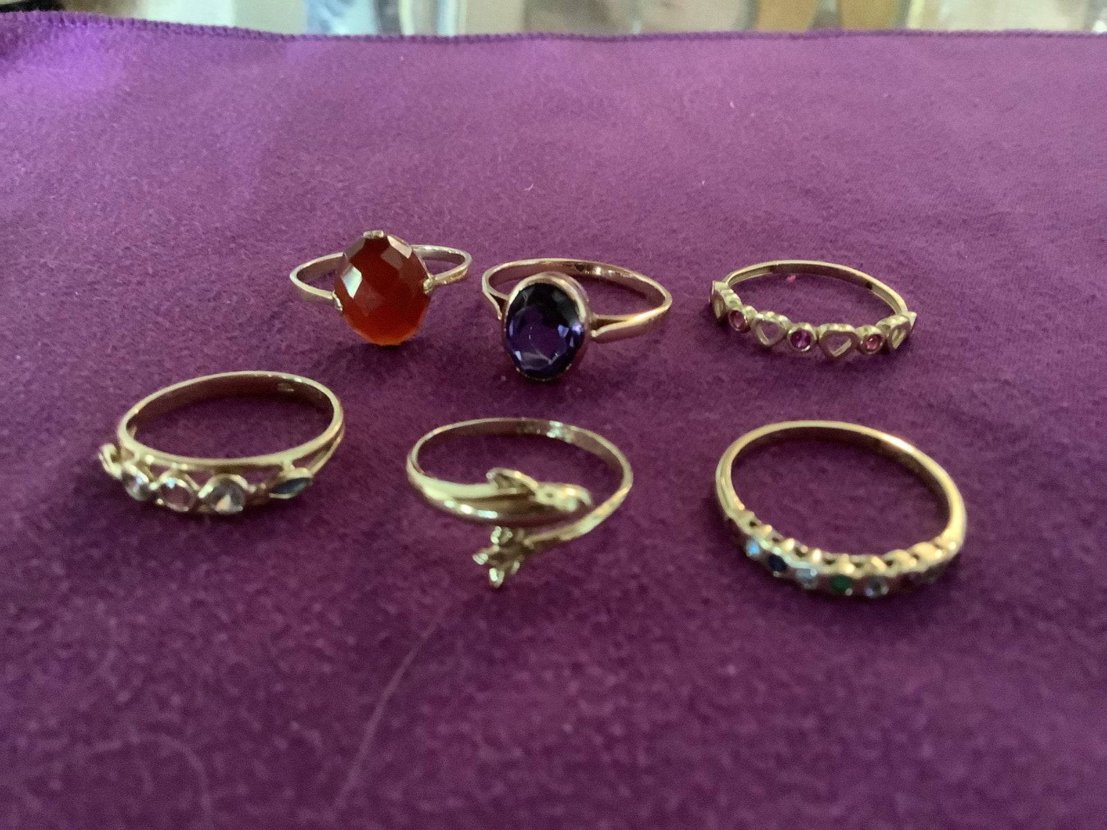 6 14kr Gouden Dames ringen.  17/18 en 16,5, Sieraden, Tassen en Uiterlijk, Ringen, Gebruikt, Overige kleuren, Verzenden, 17 tot 18