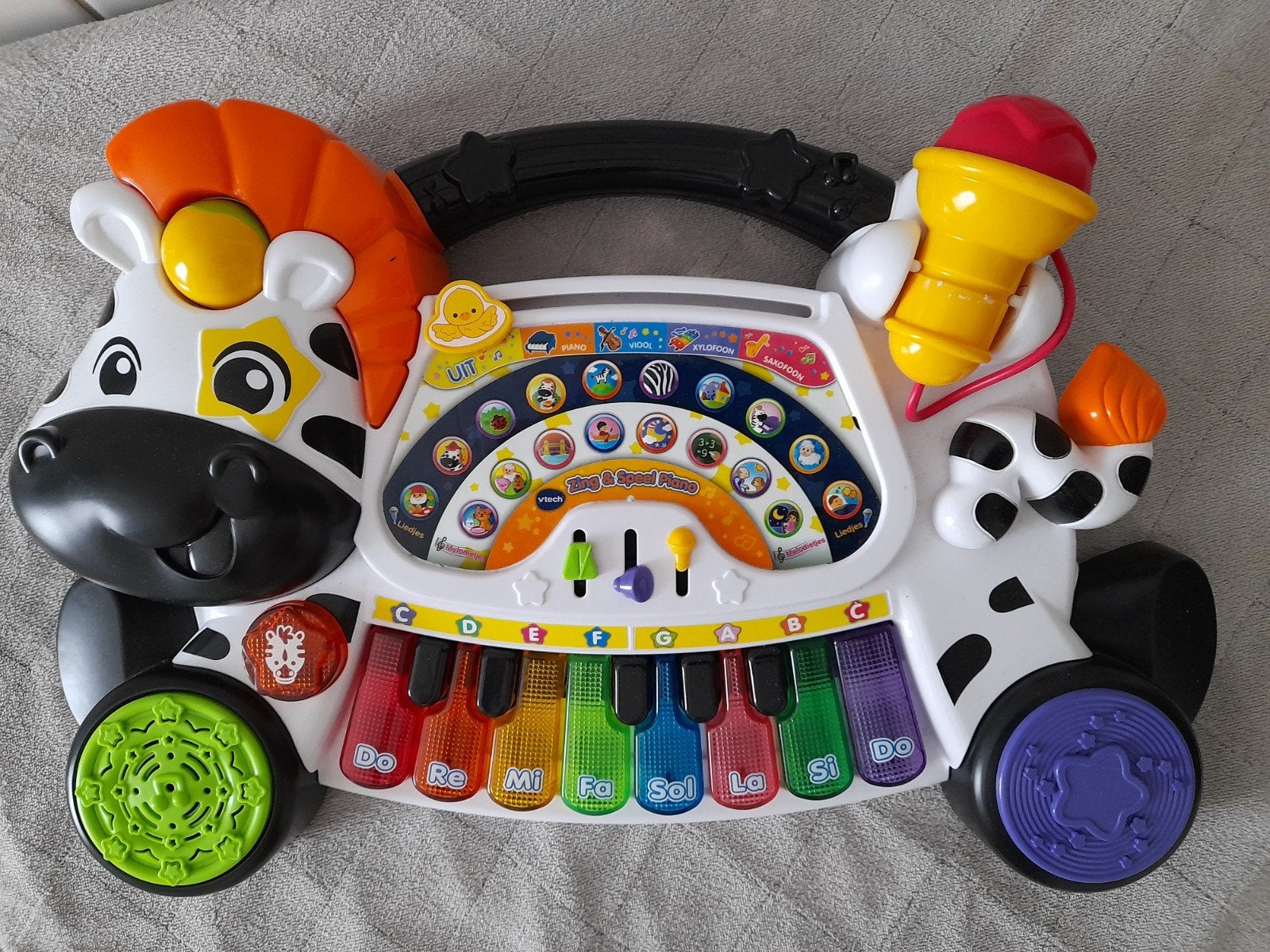 VTech Zebra Piano Speelgoed met Geluid en Licht, Kinderen en Baby's, Speelgoed | Vtech, Ophalen of Verzenden, Gebruikt