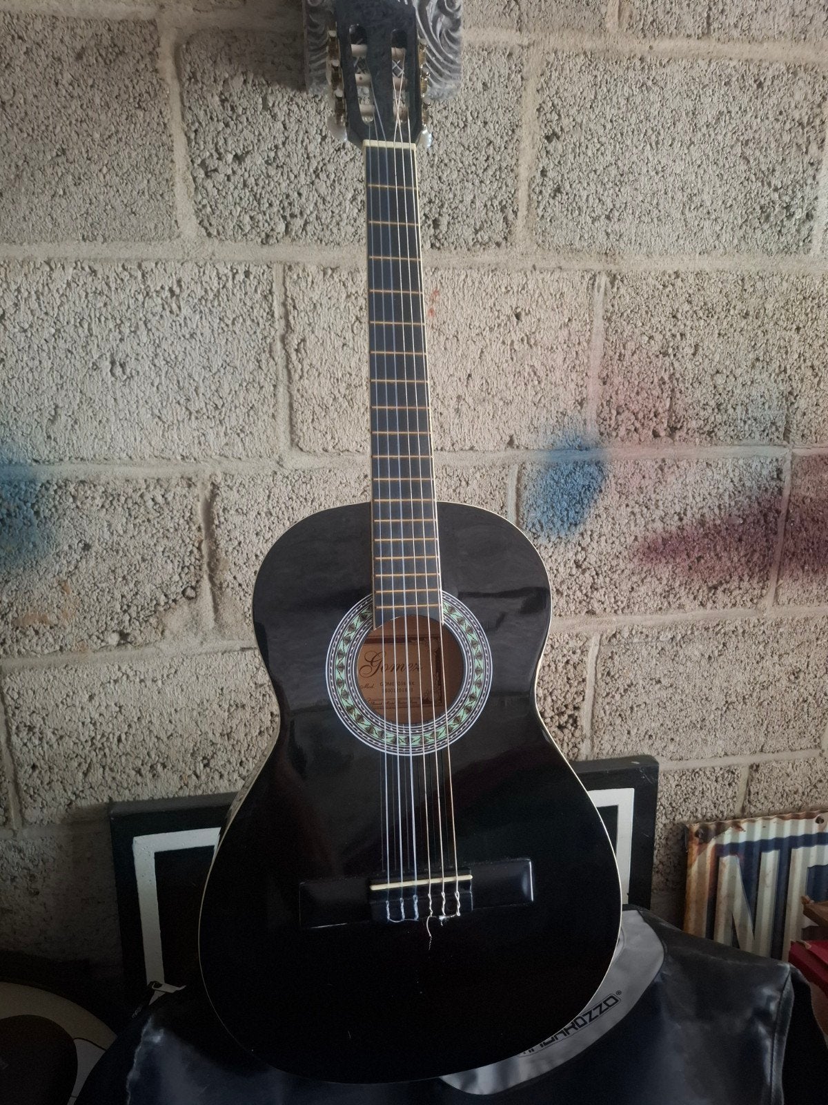 Gomez Klassieke Gitaar Zwart - Zo goed als nieuw, Ophalen of Verzenden, Zo goed als nieuw, Klassieke of Spaanse gitaar