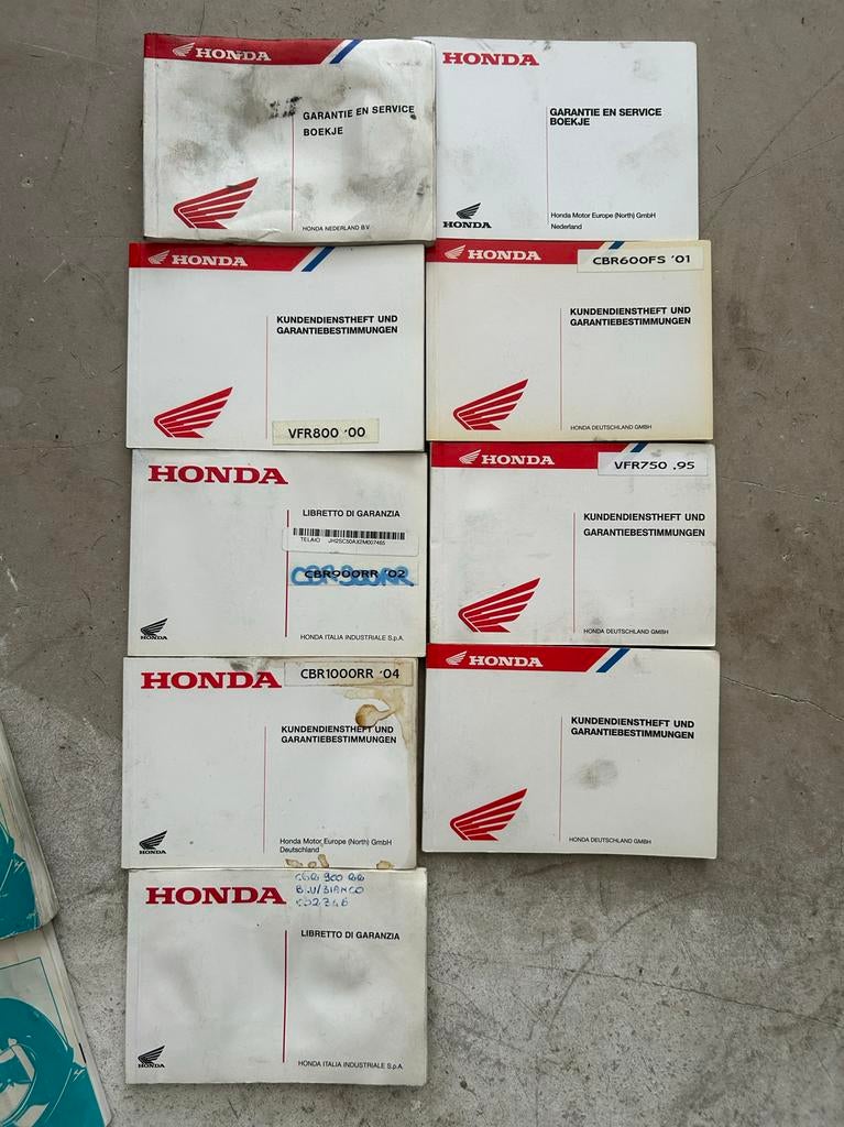 Honda Motorfiets Handleidingen - Diverse Modellen, Motoren, Handleidingen en Instructieboekjes, Ophalen of Verzenden, Honda