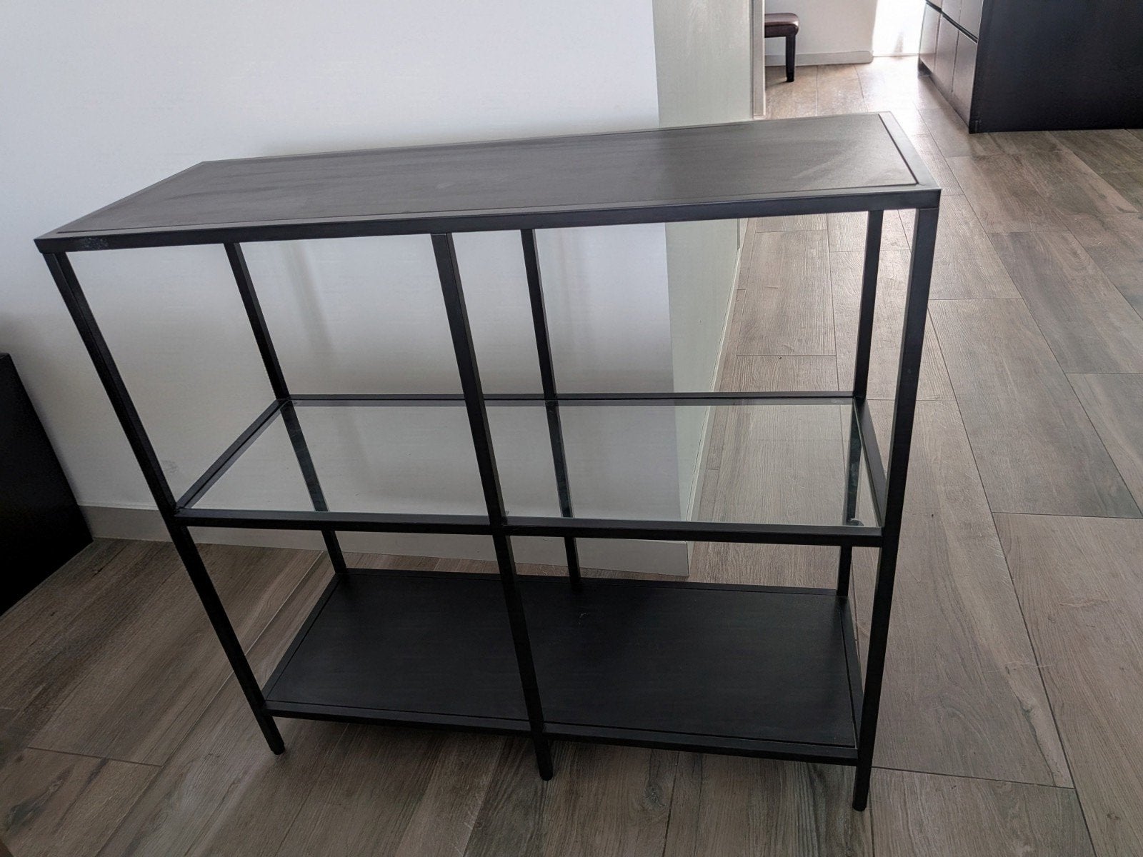 tv meubel, Ophalen, 100 tot 150 cm, Overige houtsoorten, Zo goed als nieuw