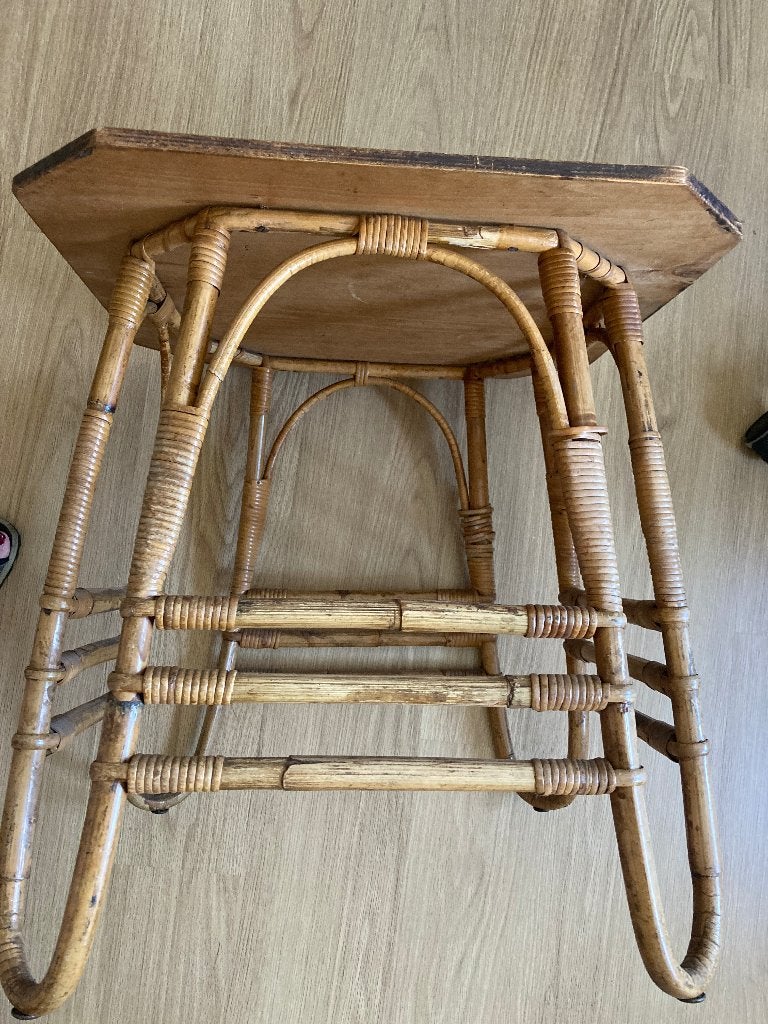 Vinted rotan tafeltjes, Overige materialen, Minder dan 55 cm, Gebruikt, Vierkant