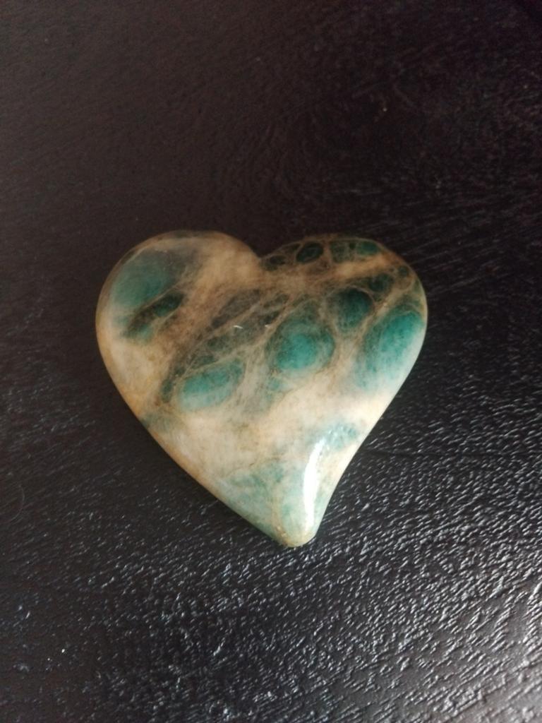 Amazoniet hart 8x8 cm Prijs €10, Ophalen of Verzenden, Nieuw