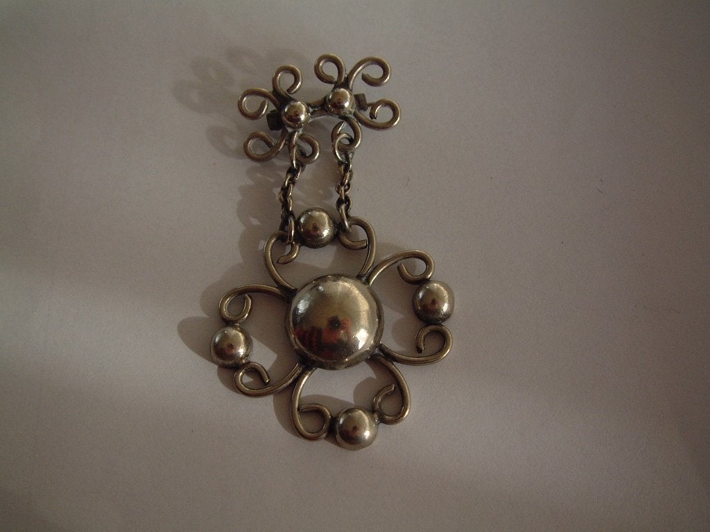 Bijzondere unieke antieke /oude smeedwerk broche ca 1950, Ophalen of Verzenden, Overige materialen, Broche