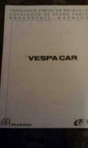 kopie van het onderdelenboek van de Vespacar P2 te koop., Ophalen