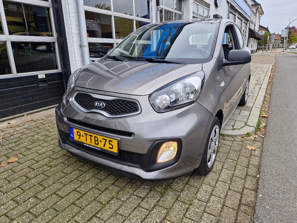 Kia Picanto 1.0 Cvvt 3-DRS 2014 Grijs, Auto's, Voorwielaandrijving, Stof, 400 kg, Origineel Nederlands