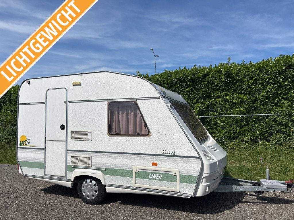 Delta Liner 3500 EK LUIFEL FIETSDRAGER TOILET, Caravans en Kamperen, Caravans, Niet ingevuld, Overige typen, Standaardzit, Tot en met 2