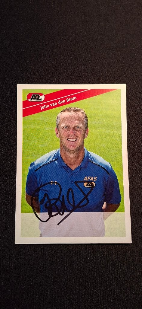 Spelerskaart met handtekening; John van den Brom # AZ Ajax, Ophalen of Verzenden, Nieuw, AZ, Spelerskaart