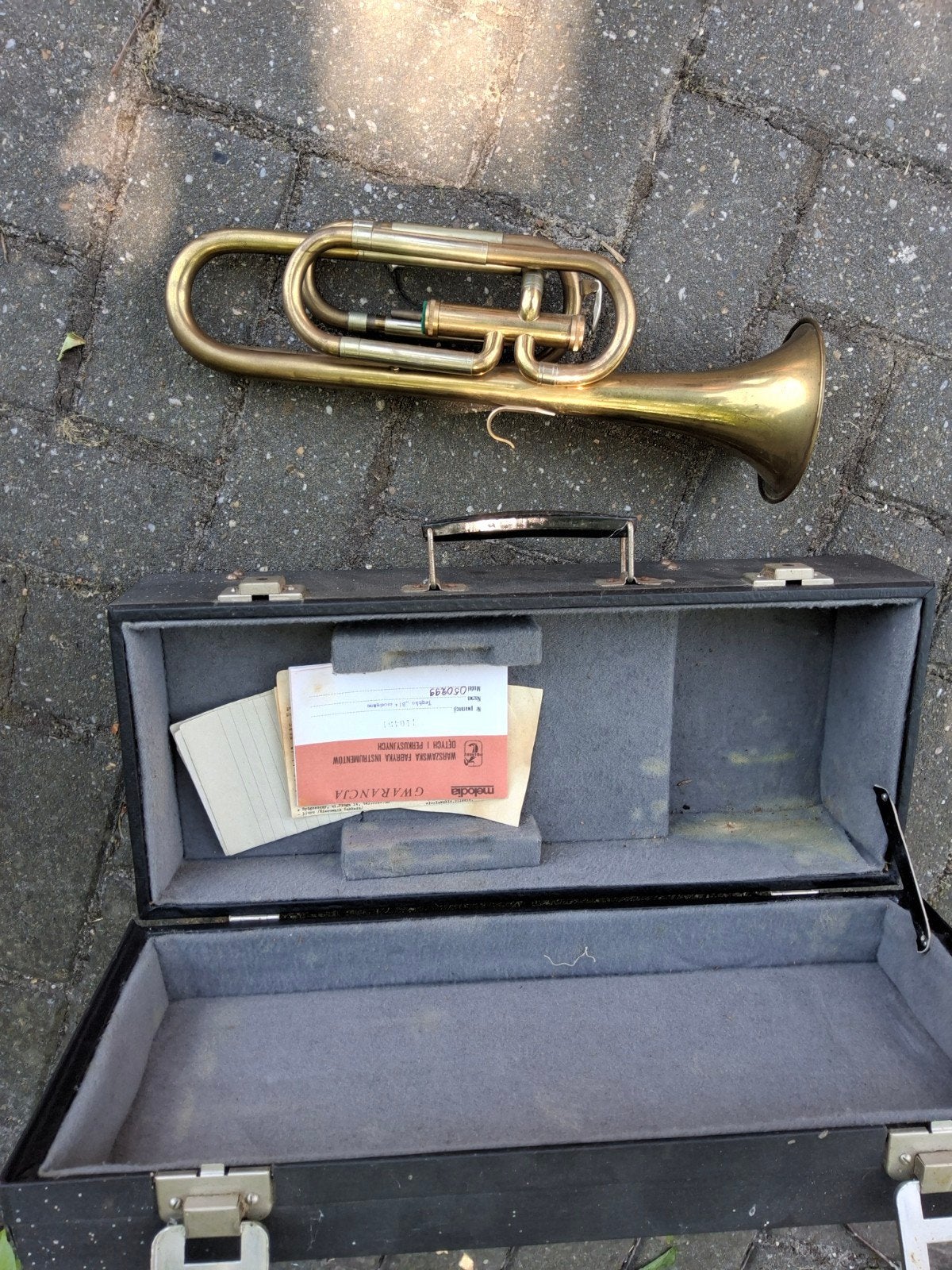 Vintage Klaroen met Koffer, Ophalen, Gebruikt, Overige typen, Met koffer