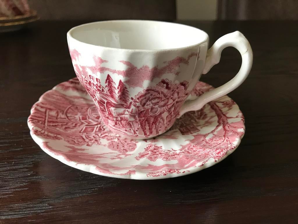 Myott “Royal mail” Kop en Schotel , kleur rood., Ophalen of Verzenden
